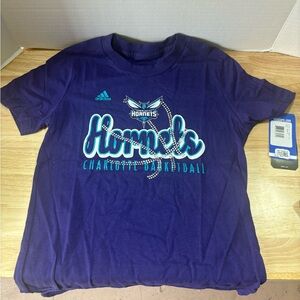 adidas Purple Charlotte Hornets Short Sleeve Tee
